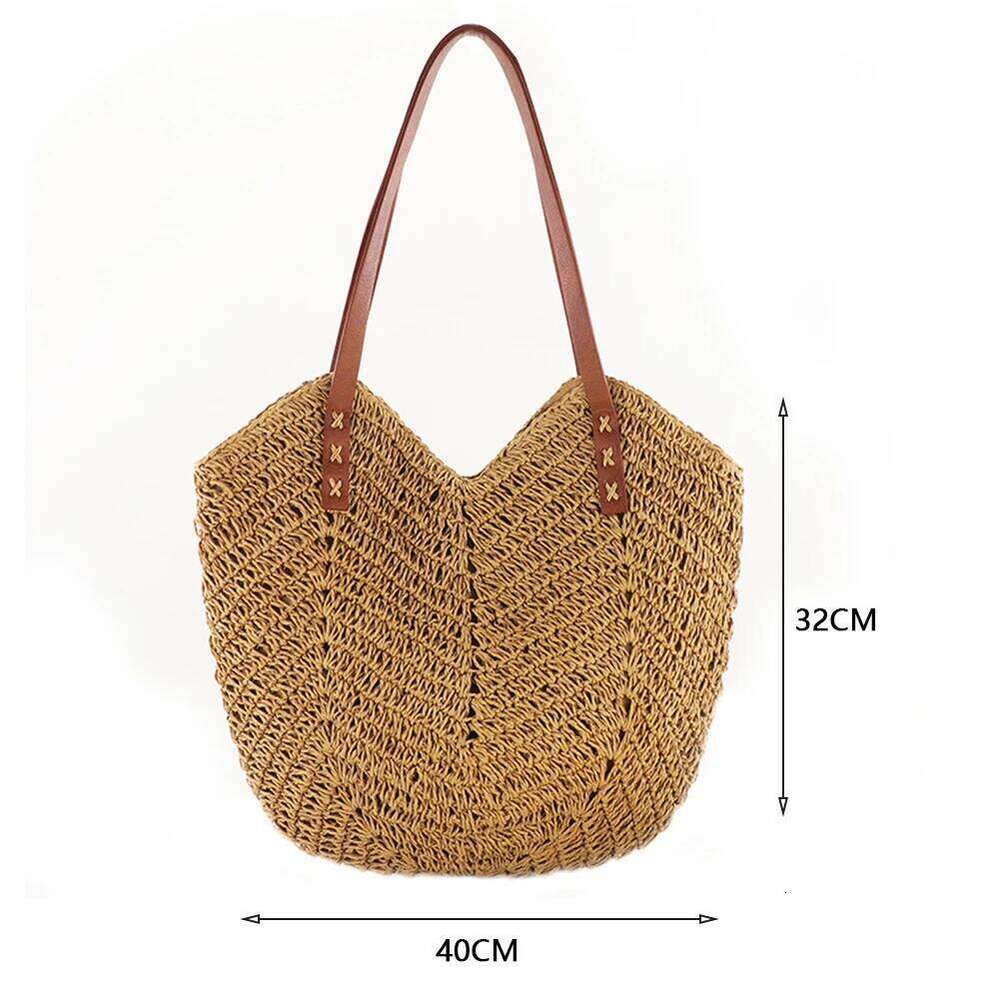 NEW Summer Straw For Women Hollow Raffia Crochet Beach Bags Rattan Woven Shoulder Bag Fashion Weaving Ladies Tote Handbags