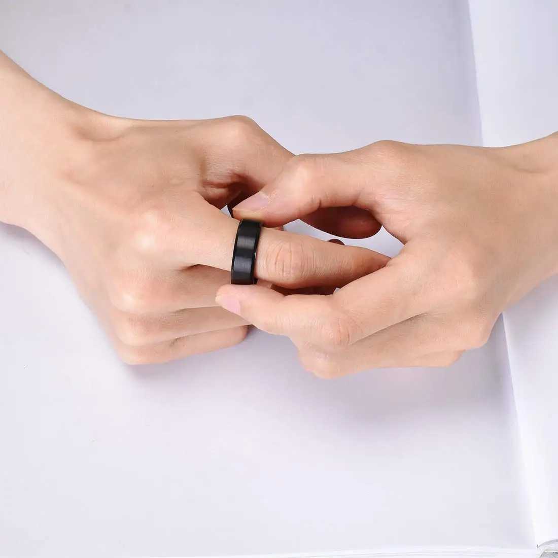 7 Colors 8mm Men Rings Titanium Stainless Steel Rings For Men Women Matte Brushed Wedding Engagement Ring Couple Jewelry Gift S250716