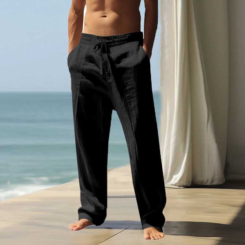 European and American Autumn Mens Hip-Hop Breathable Cotton Linen Loose Casual Pants Outdoor Hiking Sports Pants y250716