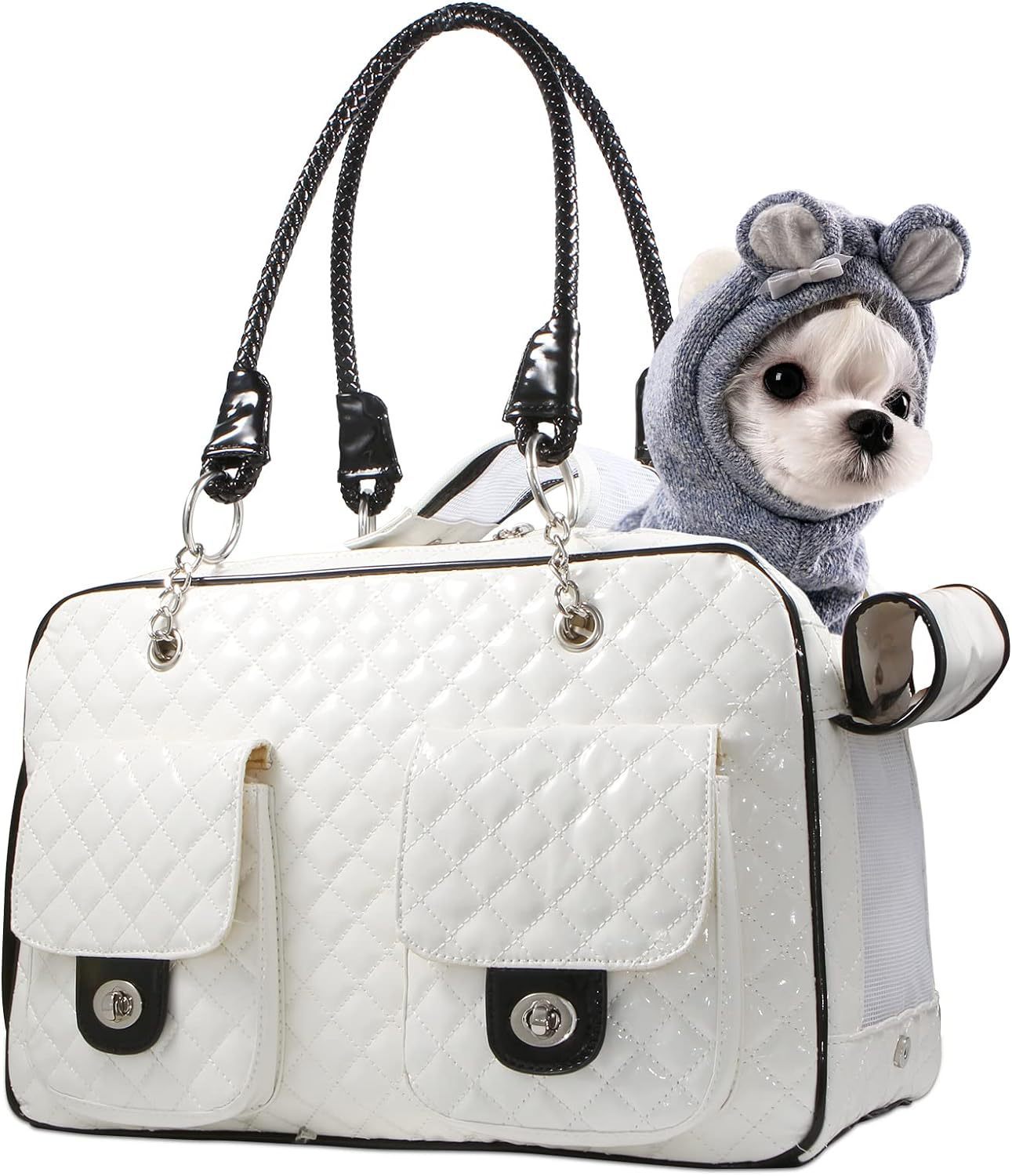 Designer Dog Carrier Bag, Adjustable Pet travel bag For Dogs And Cats - Durable, Breathable, Compact Tote Design,fashional