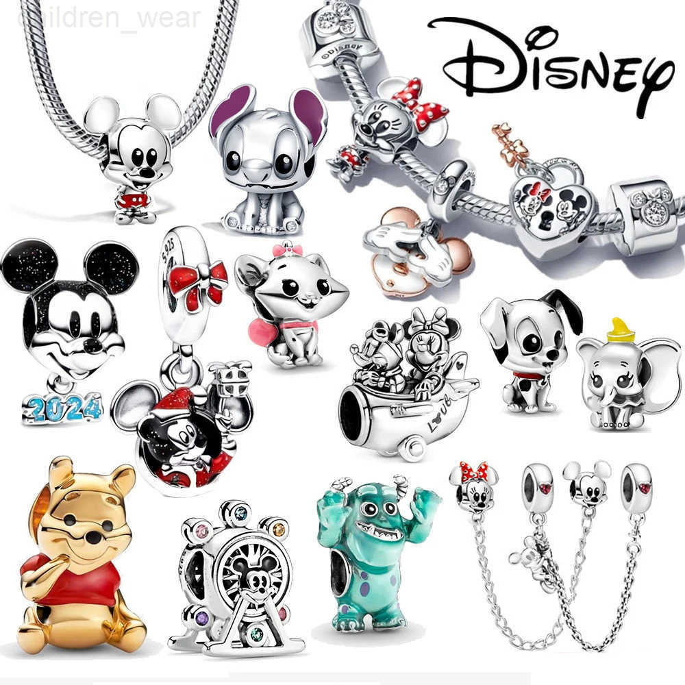 Disney 2024 Disney Tiger Silver 925 Original Bag Charms Beads Suitable For Original 925 Charm Bracelets Beads Jewelry Gift W20250716
