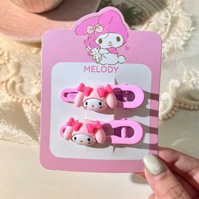 Sanrio 50pcs/lot Kawaii Cartoon Characters Hello Kitty Kuromi My Melody Duckbill Hairpin Cartoon Cute Girl Heart Headdress Wholesale w250716