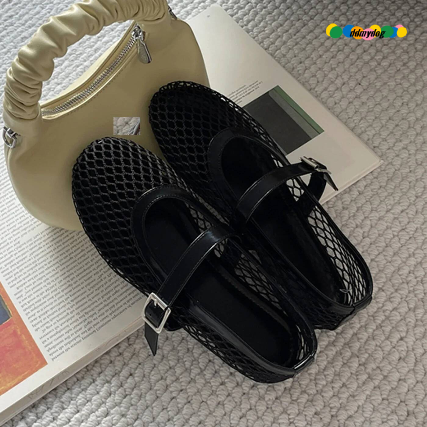 Eilyken Summer Designer Cosy Mesh Heels Women Flat Shoes Fashion Round Toe Buckle Strap Casual Outdoor Dress Sandals ddmydog