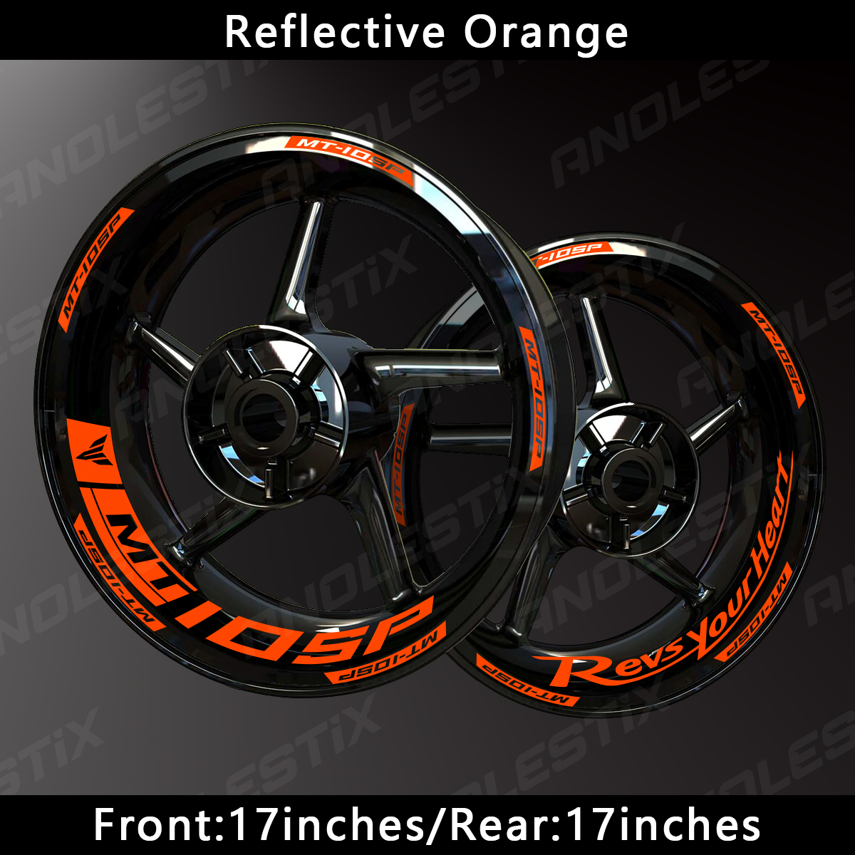 AnoleStix Reflective Motorcycle Wheel Sticker Hub Decal Rim Stripe Tape For YAMAHA MT-10 SP MT10SP