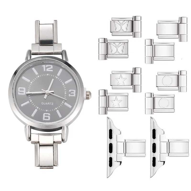 Fashion Connector Stainless Steel Fit 9MM Itan Charm Links Wens Square Er Linker Bracelet DIY Jewelry Gift Y250715