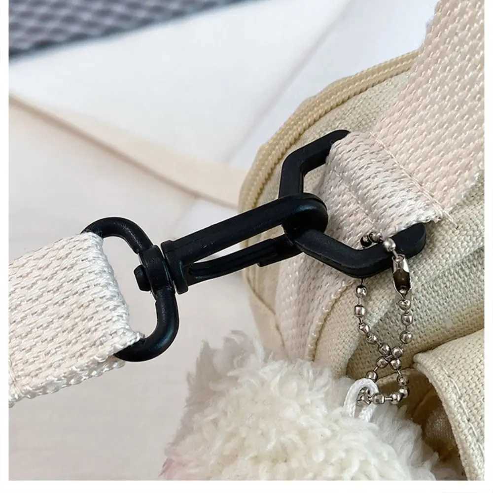Large Capacity Shoulder Bag Cute Harajuku Style Canvas Underarm Bag Cartoon Handbag Crossbody Bag Women Girls