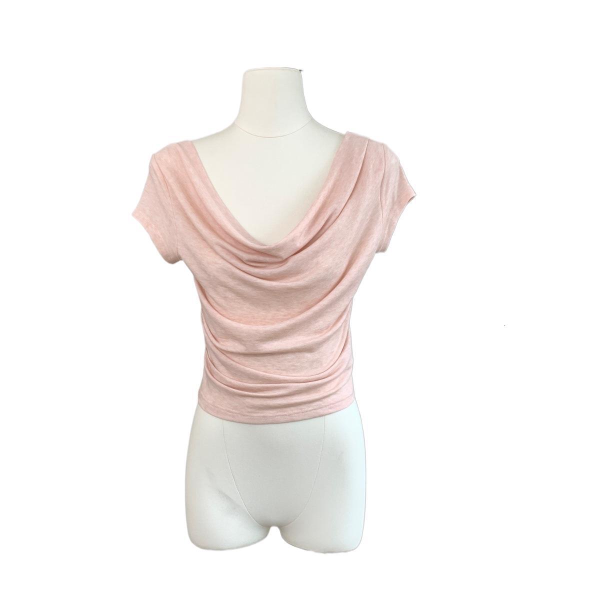 Summer New Women S T Shirt Beauty Daily Lyocell Barely There Tencel Wool Asymmetrical Pure Desire Slim Fit Short Sleeve T Shirt Summer New Designer T 