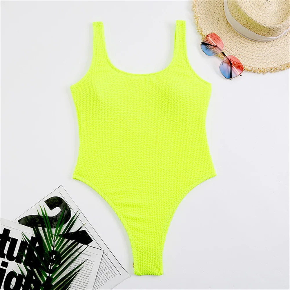 Sexy Women One Piece Swimsuit Swimwear Female Solid Push Up Thong Bather Bathing Suit Monokini Brazilian Swimming Suits