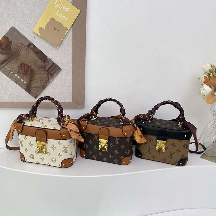 Handheld Box Fashion Old Flower Single Shoulder Crossbody New Niche Brand Live Streaming Women's Bag