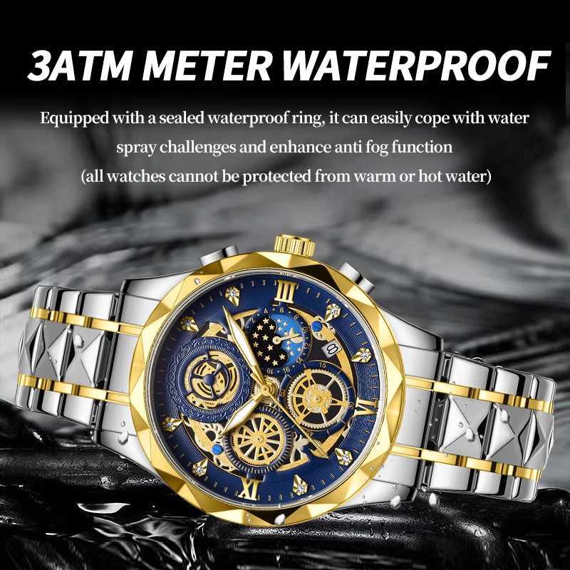 Fashion Man Wrist Waterproof Luminous Chronograph for Men Stainless Steel Mens Quartz is a watch hbre 2024 New Y250715