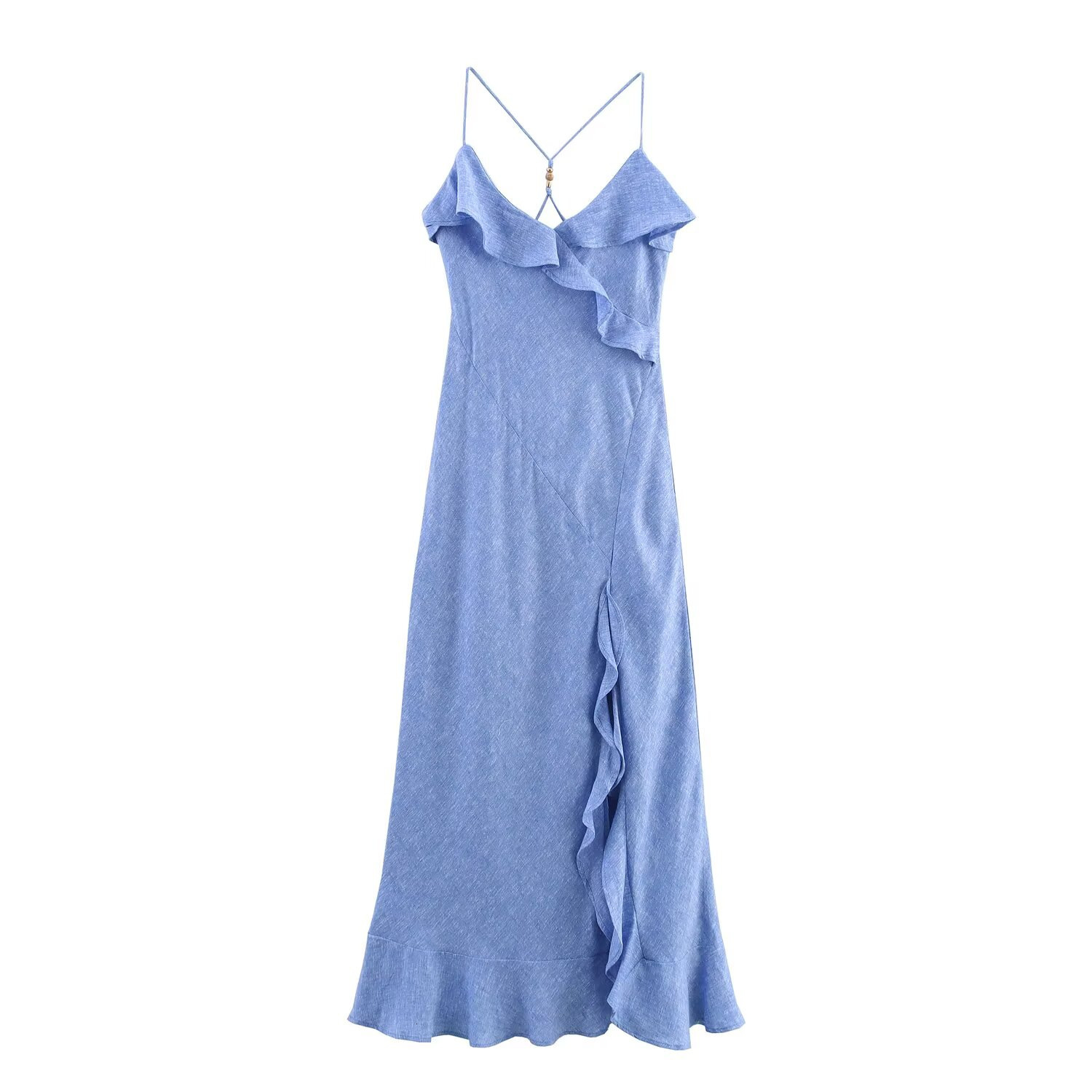 2025 Summer New Women's Fashion Design Sense Casual Sleeveless Layered Strap Dress