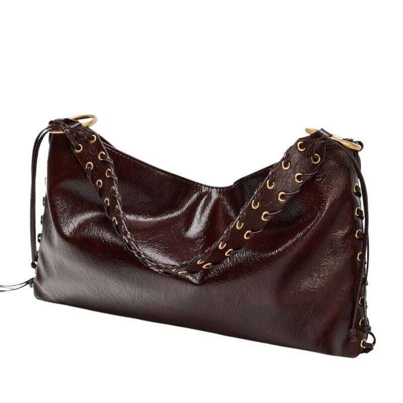 Metallic Hole Eye Shoulder Bag Women New In Famous Brands Faux Leather Handbag High Quality Fashion Exquisite Female Bags