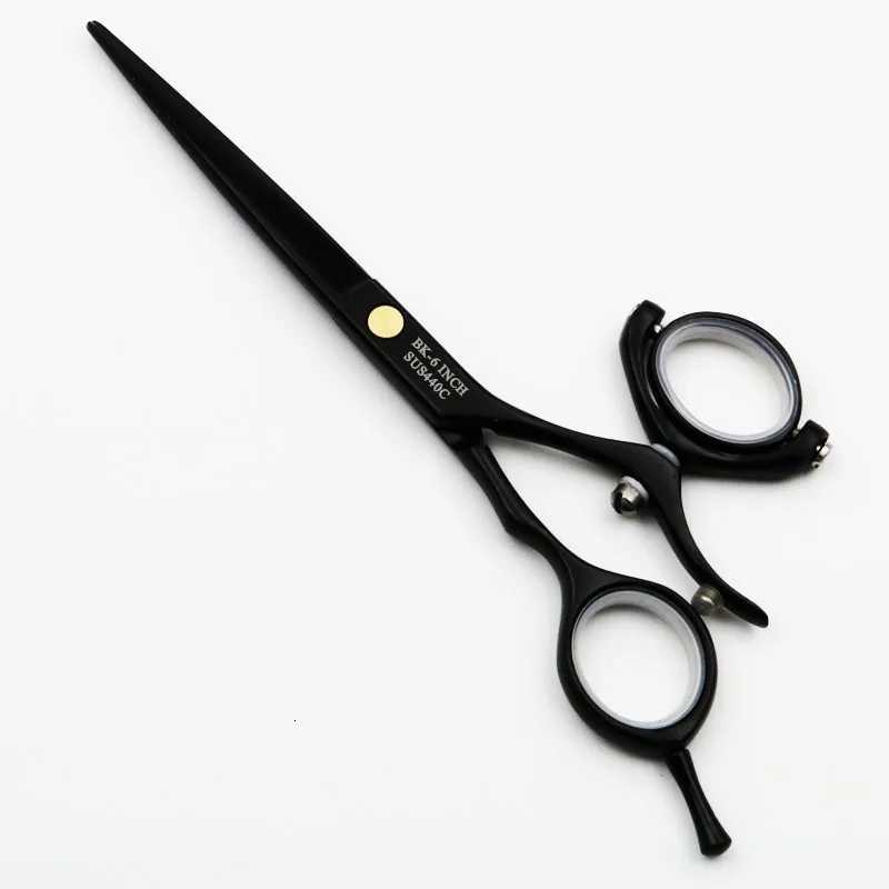 Black Knight Professional Hairdressing Scissors Rotating Ring Scissors 6 Inch Cutting Scissors + Thinning Scissors 2-Piece Set W250716