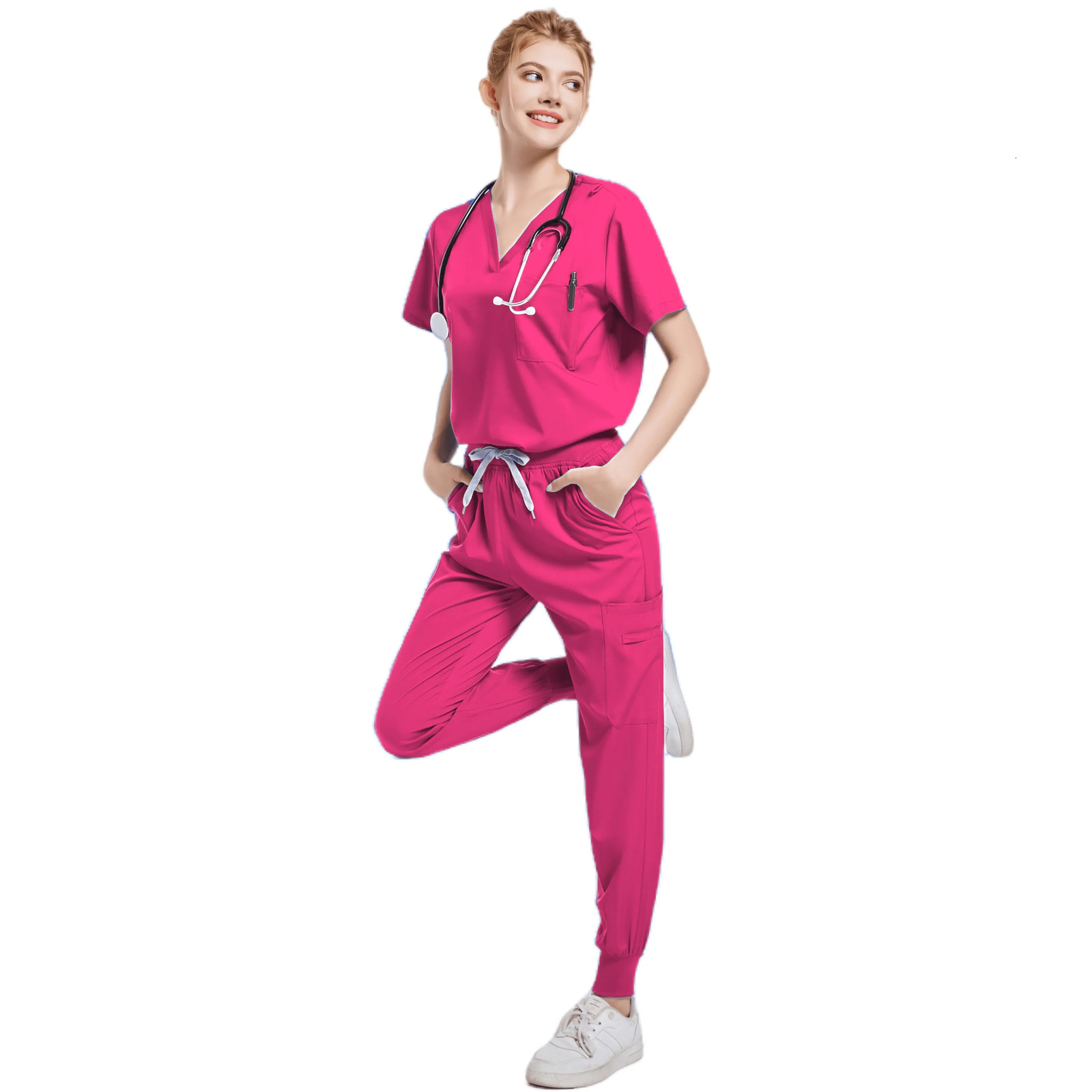 Handwashing Clothe Split Suit Short Sleeved Hand Brushing Pet Dentist Nurse Work Clothes Men Care Clothes Nurse Uniform 250715