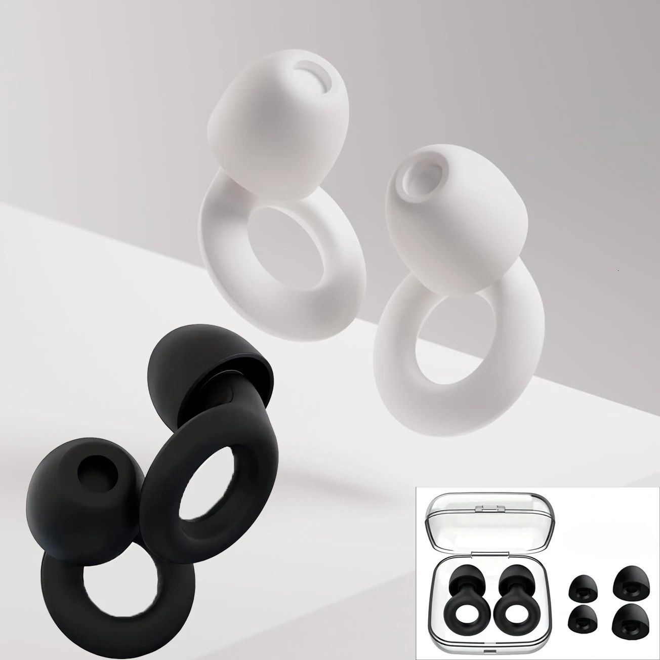 Reusable Noise Reducing Earplugs Focus Travel Concerts Hearing Protection Sports Events Swimming Earplugs