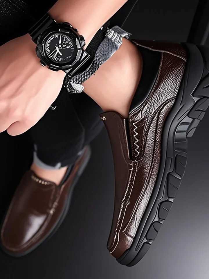 Mens Slip On Casual Loafers Comfortable Walking Shoes for Men Lightweight Dress Shoes for Office Driving Y250715