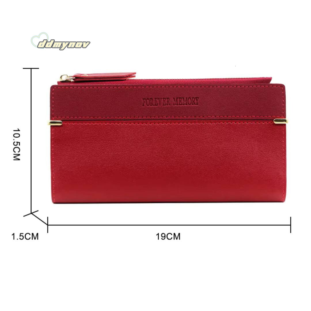 Fashion Long Korean Style Brand Women Zipper Ladies Phone Wallet Two Fold Female Coin Purse Card Holders ddmynov