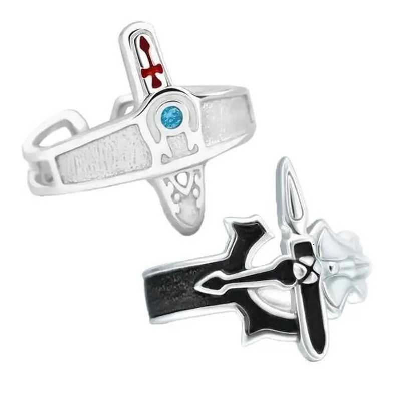 Sword Art Online Retro Kirito Asuna Cross Open Ring For Lovers Women Men Adjustable Metal Finger Rings Party Jewelry Anillo S250716