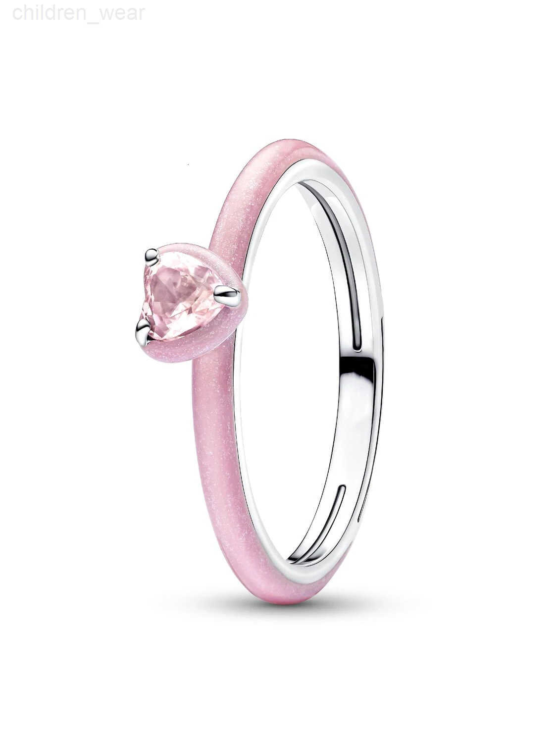 Disney New ME Black Pink Chakra Heart Turquoise-colored Heart Stone Ring For Women Gift Original Ring DIY Fine Jewelry 2025 W20250716