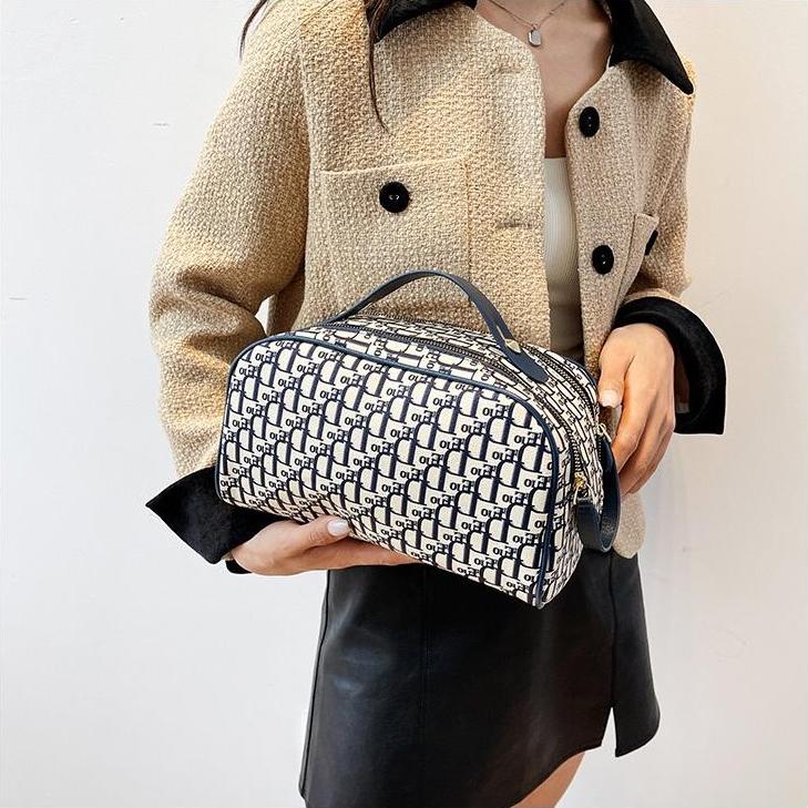 Makeup bag Free Shipping Designer Cosmetic Bag Vanity Bag New Double Pull Head Fashion Large Capacity Cosmetic Bag Female Storage Travel Handheld Wash