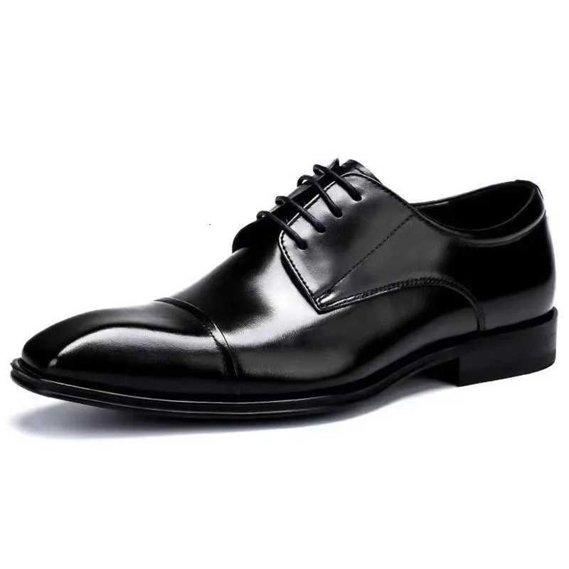 Business Formal Black Leather Shoes Men Fashion Casual Formal Shoes Classic Italian Formal Leather Casual Shoes W250716