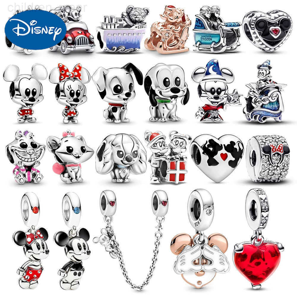Disney Cartoon Mickey Mouse Minnie Series Charm Couple Beads Fit Original Bracelet DIY Pendant Beads for Women Jewelry Making W20250716