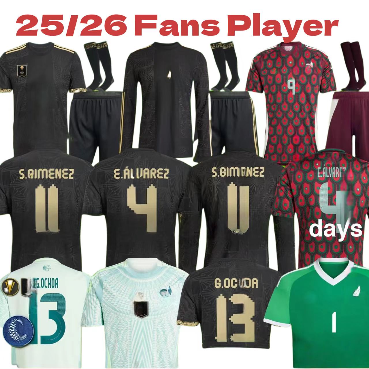25 26 MMexicos LoZaNO DOsS SaNToS soccer Jersey 2025 Gold Cup Adult Kids Kits football jersey