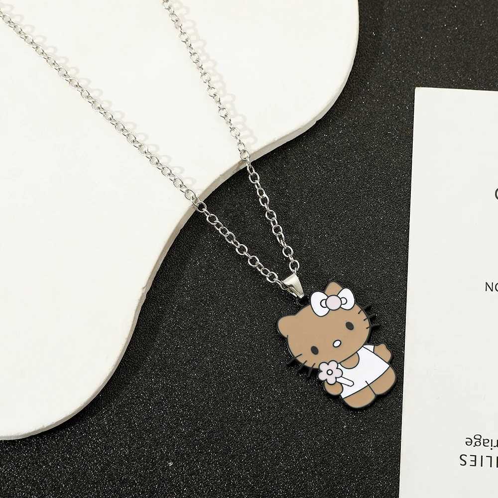 Sanrio Hello Kitty Necklace Classic Anime Figure Hello Kitty Pendant Necklace Student Birthday Party Jewelry Gifts w250716