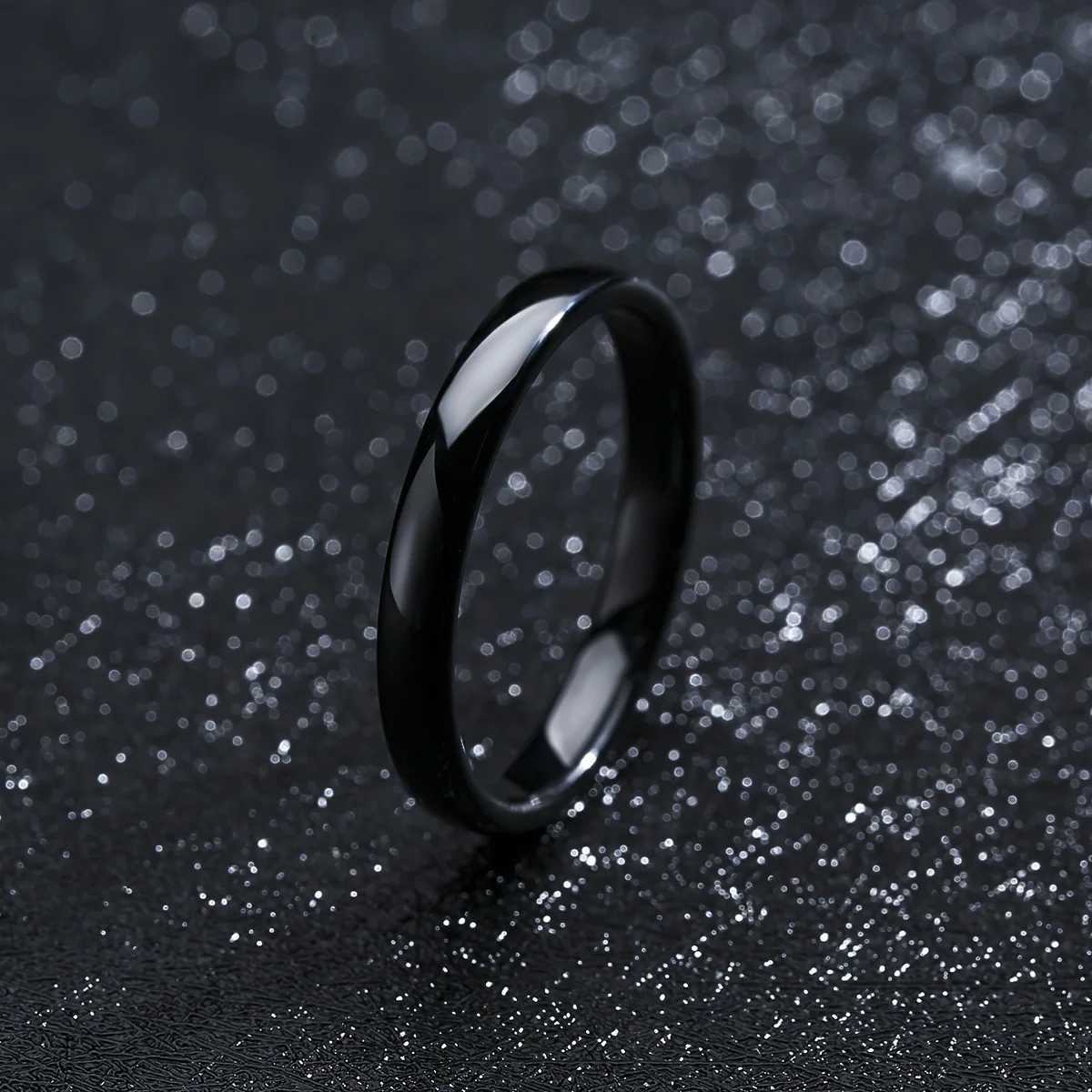 1 Piece 3mm-Wide Bio Ceramic Ring for Women and Mens- Stylish and Hypoallergenic Unisex Couple Rings S250716