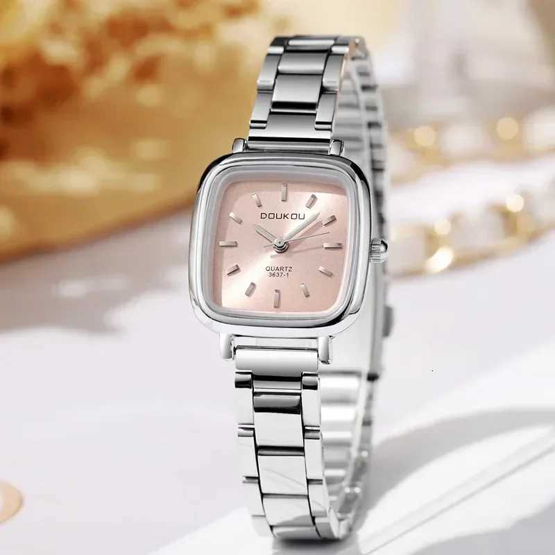 New Brand Wen Stainless Steel Strap Ladies Wrist Korean Student Small Square Quartz Ice Watches for Women Y250715