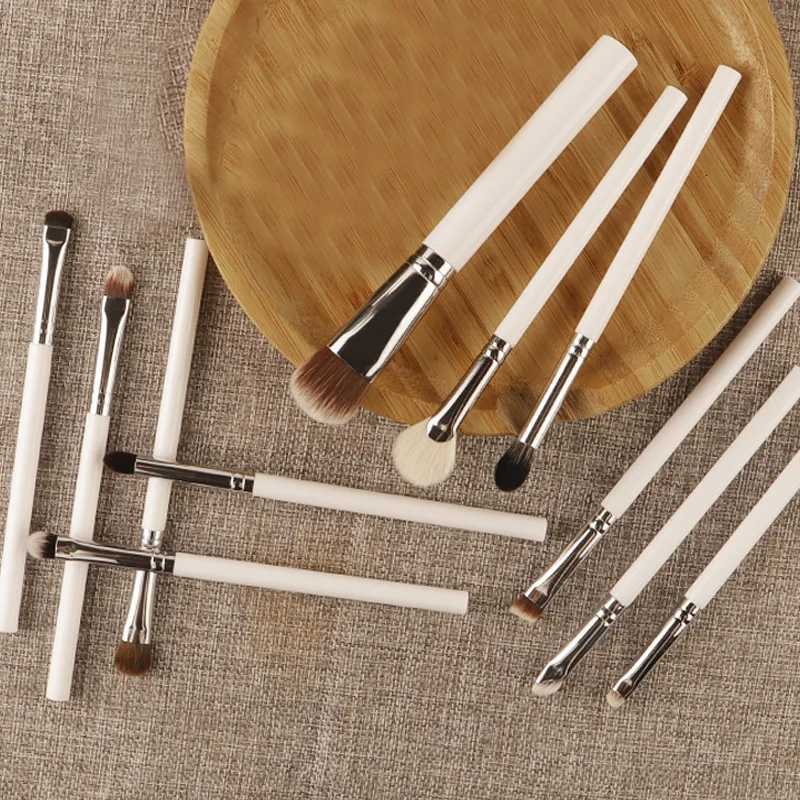 10-in-1 Professional Makeup Brushes Set - Eyeshadow Eyeliner Eyebrow Brush Kit with Soft Synthetic Bristles Travel-Friendly Kit XJ2500716