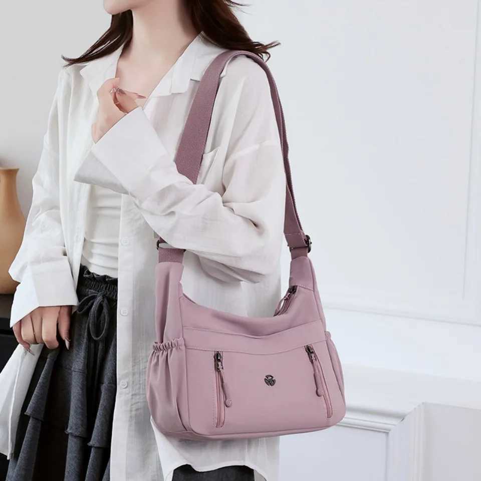Multiple pockets Shoulder Bags for Women Nylon Waterproof Purses and Handbags Luxury Women Designer Female Crossbody Bag Sac