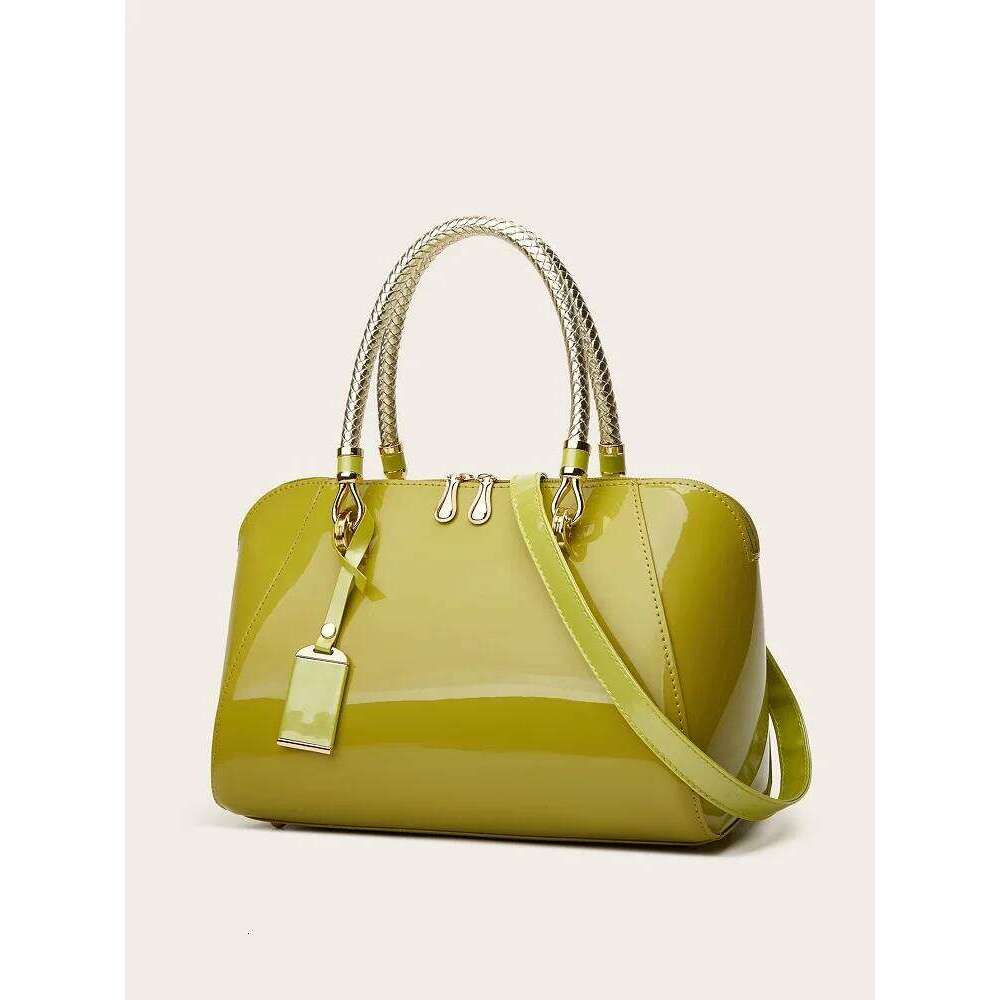 New Patent Leather Boston women's Europe retro Style texture Tote ladies handbag shoulder crossbody bag women