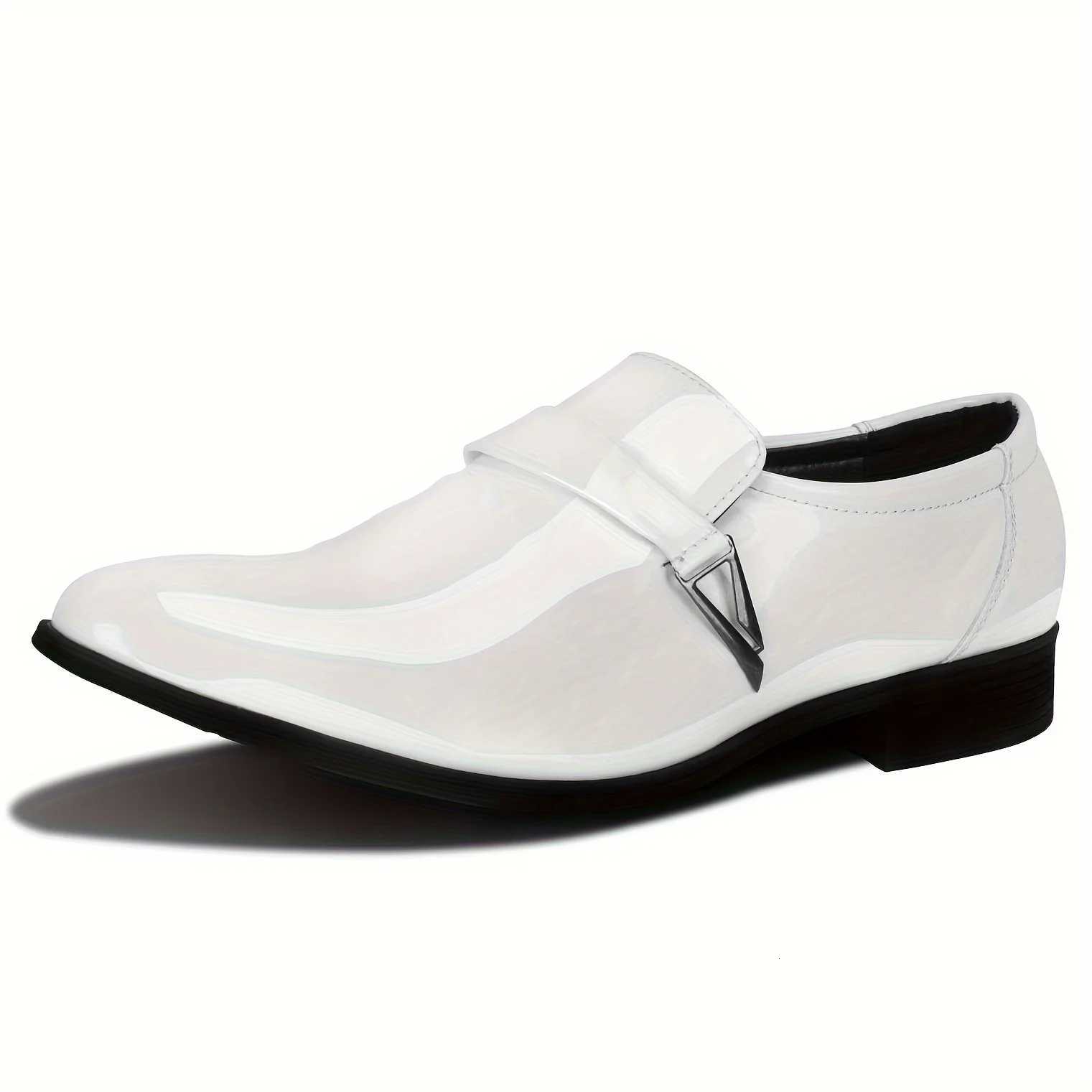 Mens Pointed Toe Tuxedo Casual Shoes Wedding Party Fashion Shoes Y250715
