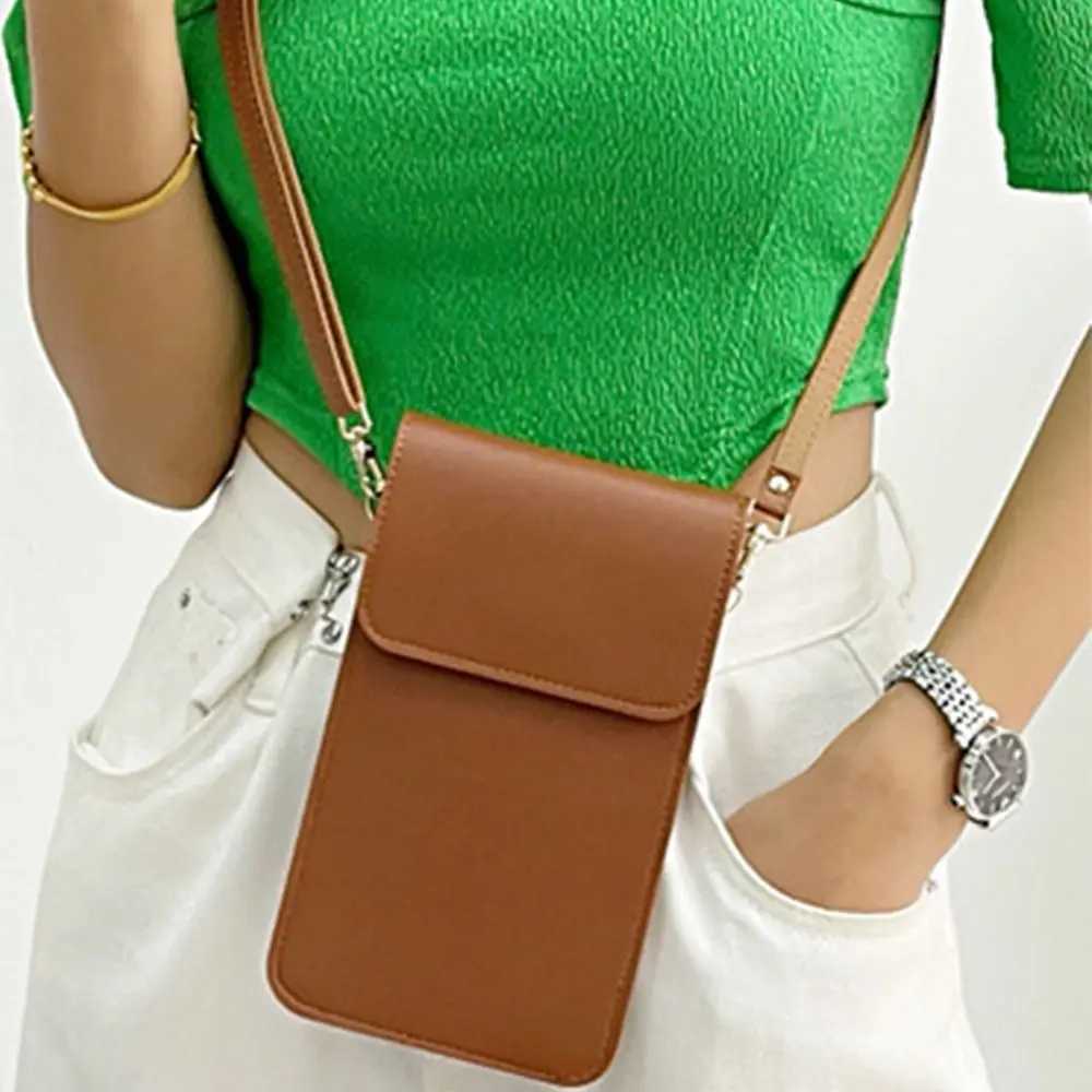 Single Shoulder Bag Crossbody Bag Messenger Bag Touch Screen Cell Phone Pocket Bag Mobile Phone Bag Card Holder Female Handbag