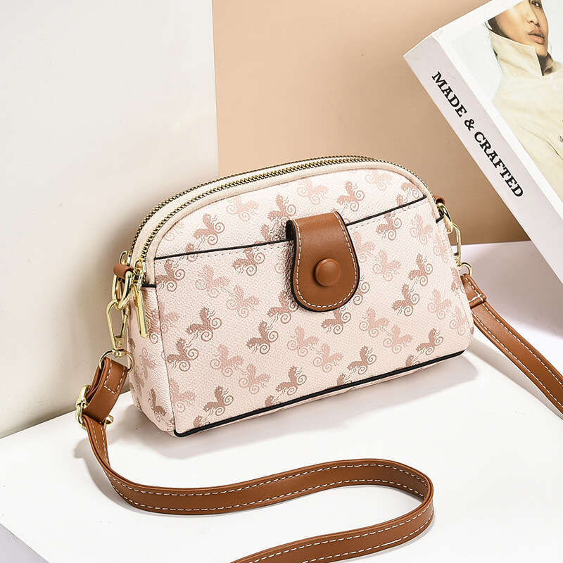 Crossbody Phone Bag Lightweight Multi-Pocket Mini Purse Stylish Color Block Shoulder Bag for Travel and Daily Use