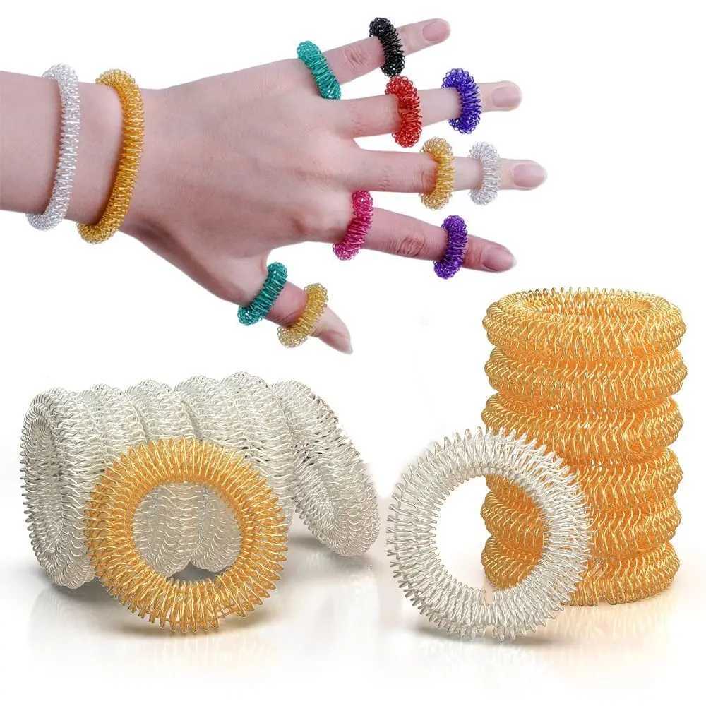 Compact Premium Acupressure Ring Springs Steel Anti Stress Rings Mini 2.5cm Stress Ring Relaxation Fingers S250716