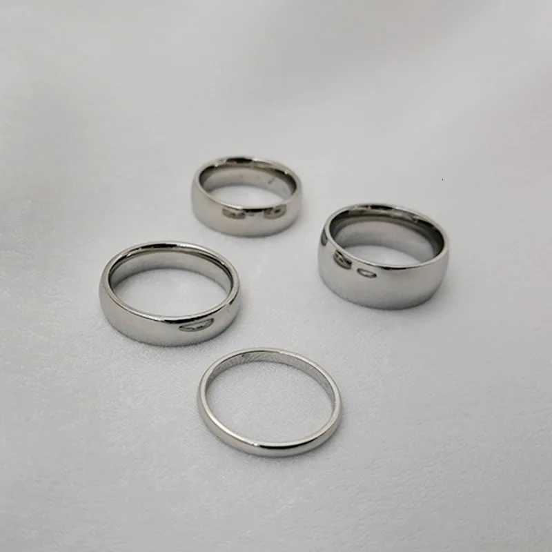 2/5/6/8mm Small Mini Silver Color Stainless Steel Simple Women Rings Fashion Jewelry US size 3 4 5 6 7 8 9 10 11 12 S250716