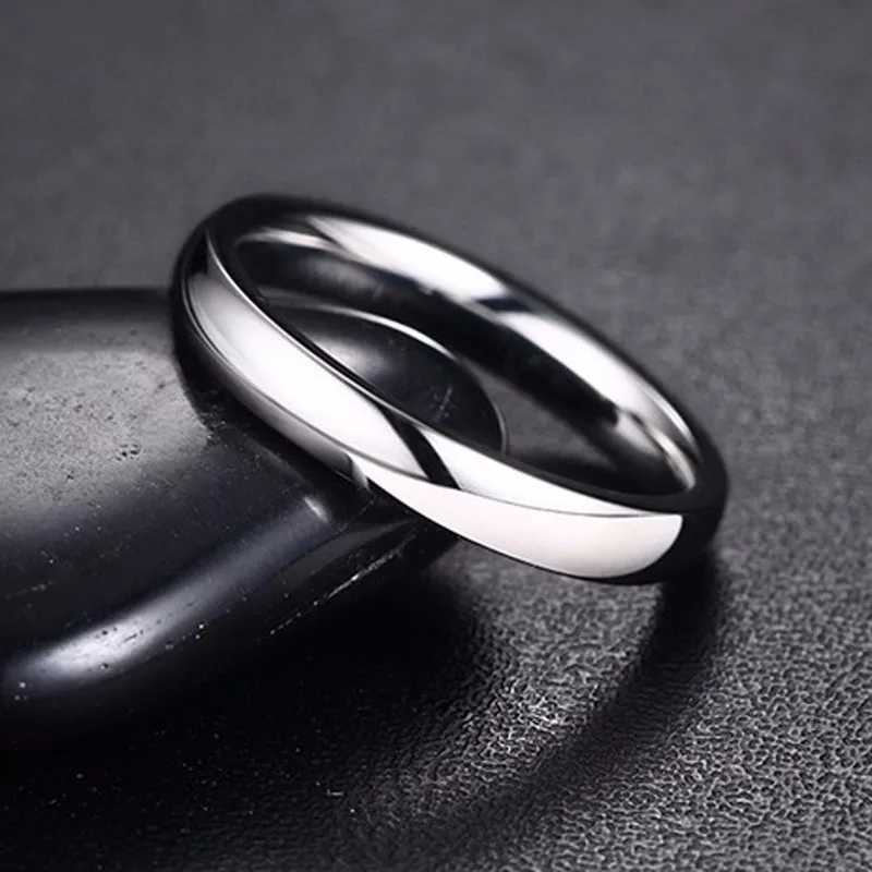 3mm Mens Dome Wedding Ring in Stainless Steel Comfort Fit Engagement Band S250716