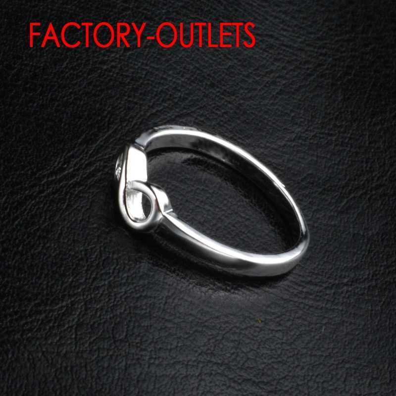 Genuine 925 Sterling Silver Infinity Ring Romantic Symbol Fashion Jewelry Best Gifts For Women Girls Wedding Engagement S250716