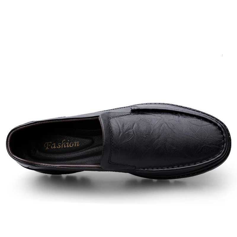 2025 New Summer Leather Shoes Soft-soled Height-increasing Commuting and Patrol Shoes High-end Handmade Leather Shoes for Men W250716