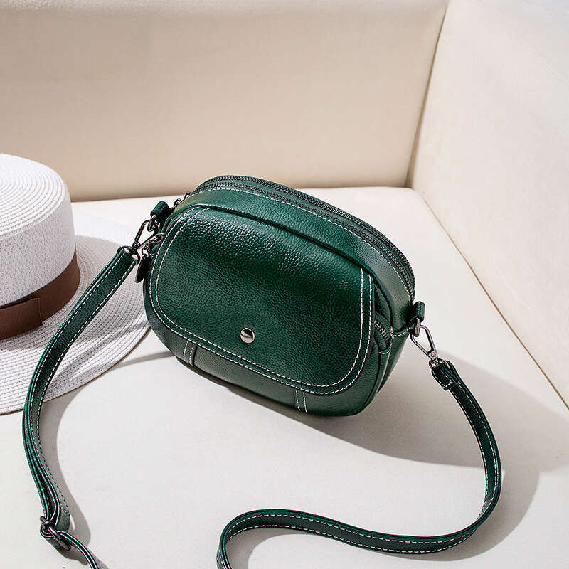 2022 New and Elderly Women, Multi-layer Soft Leather Mom Women's Crossbody Bag, Single Shoulder Bag for Middle-aged Ladies
