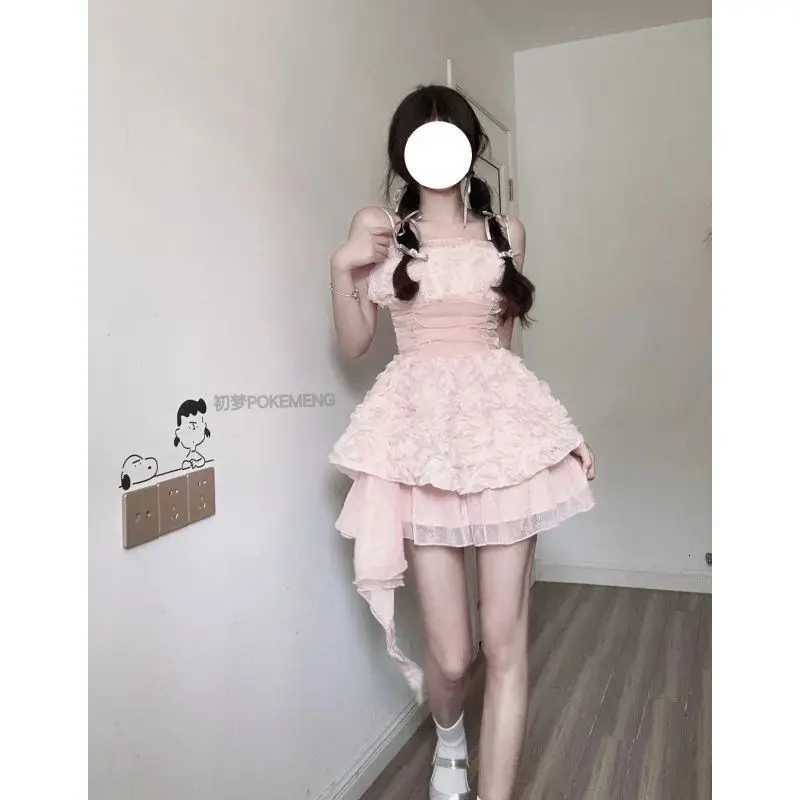Vintage Floral Print Dress Women Puff Sleeve Square Neck High Waist Slim Fit Dress Female Elegant Summer Casual A-Line Dress R250716