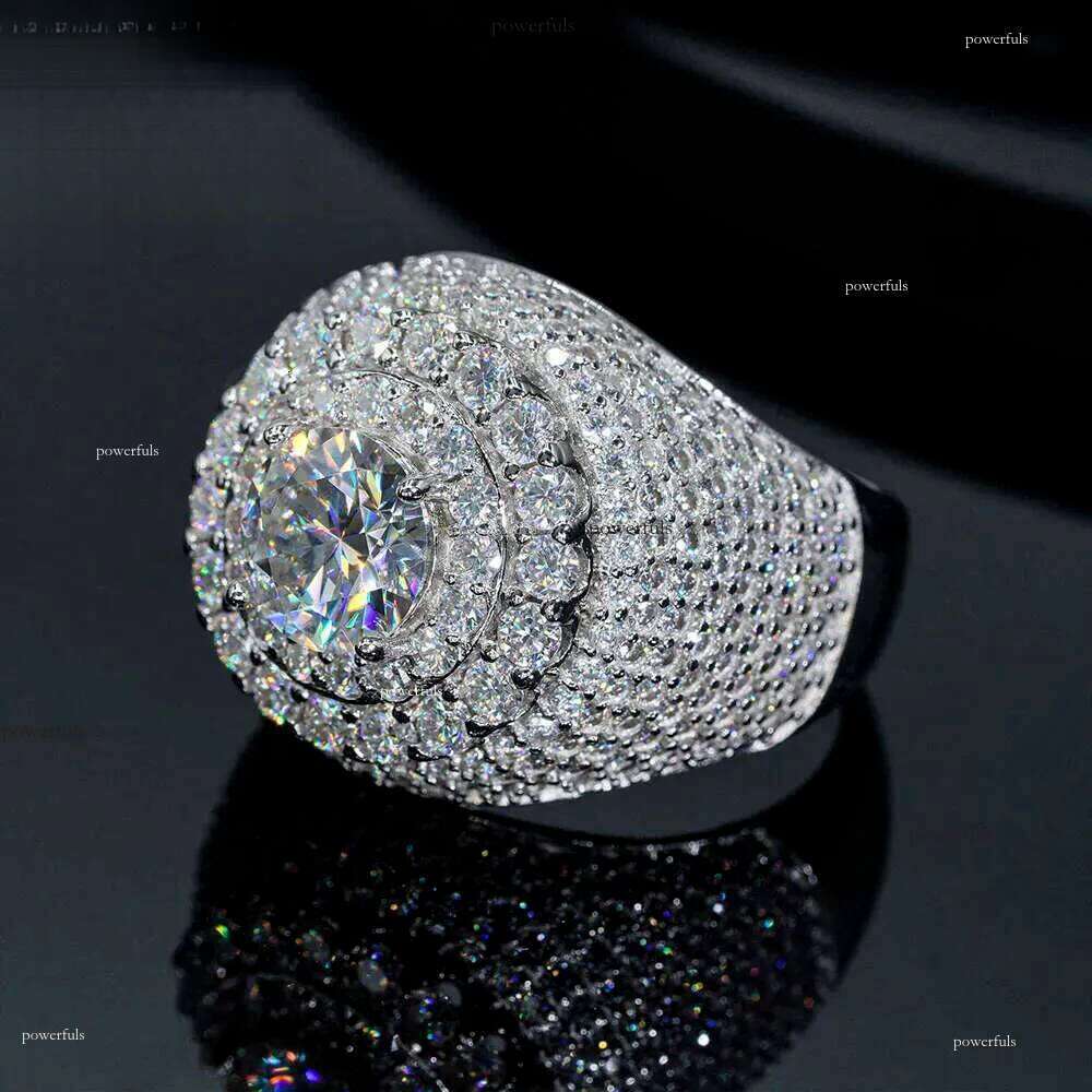 8mm Moissanite for Men Iced Out Rings Women S Sier Wedding Ring Finger Jewelry Pass Dias Tester Free Shipping