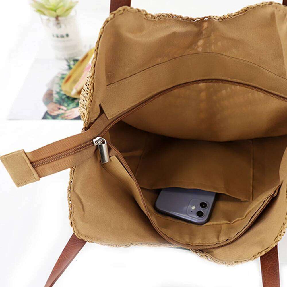 NEW Summer Straw For Women Hollow Raffia Crochet Beach Bags Rattan Woven Shoulder Bag Fashion Weaving Ladies Tote Handbags