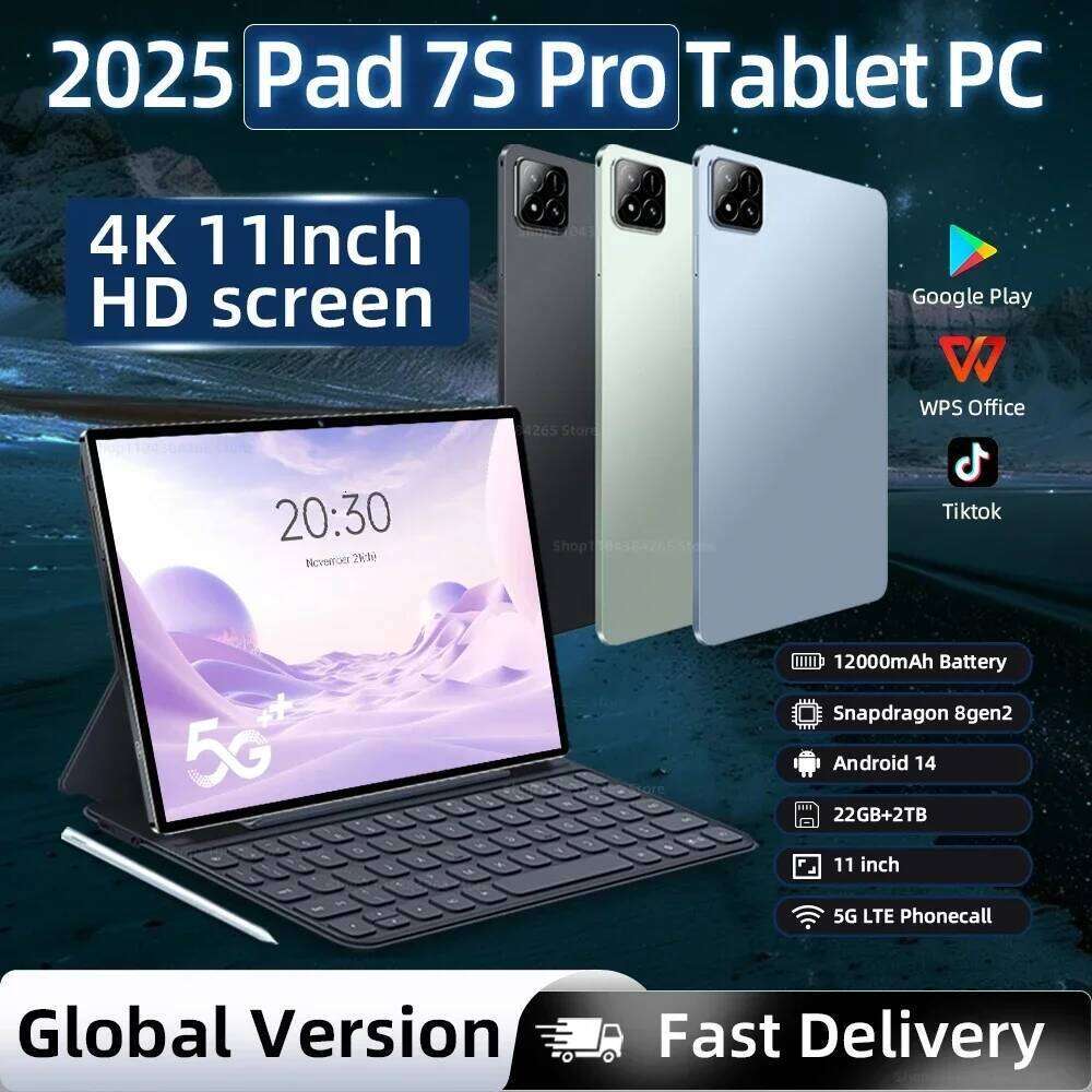 2025 NEW Original MI Pad 7S Pro 11Inch Snapdragon 8Gen2 HD 4K Android 14 16Gb+1Tb 20000Mah 5G Dual SIM Wifi GPS Tablet PC