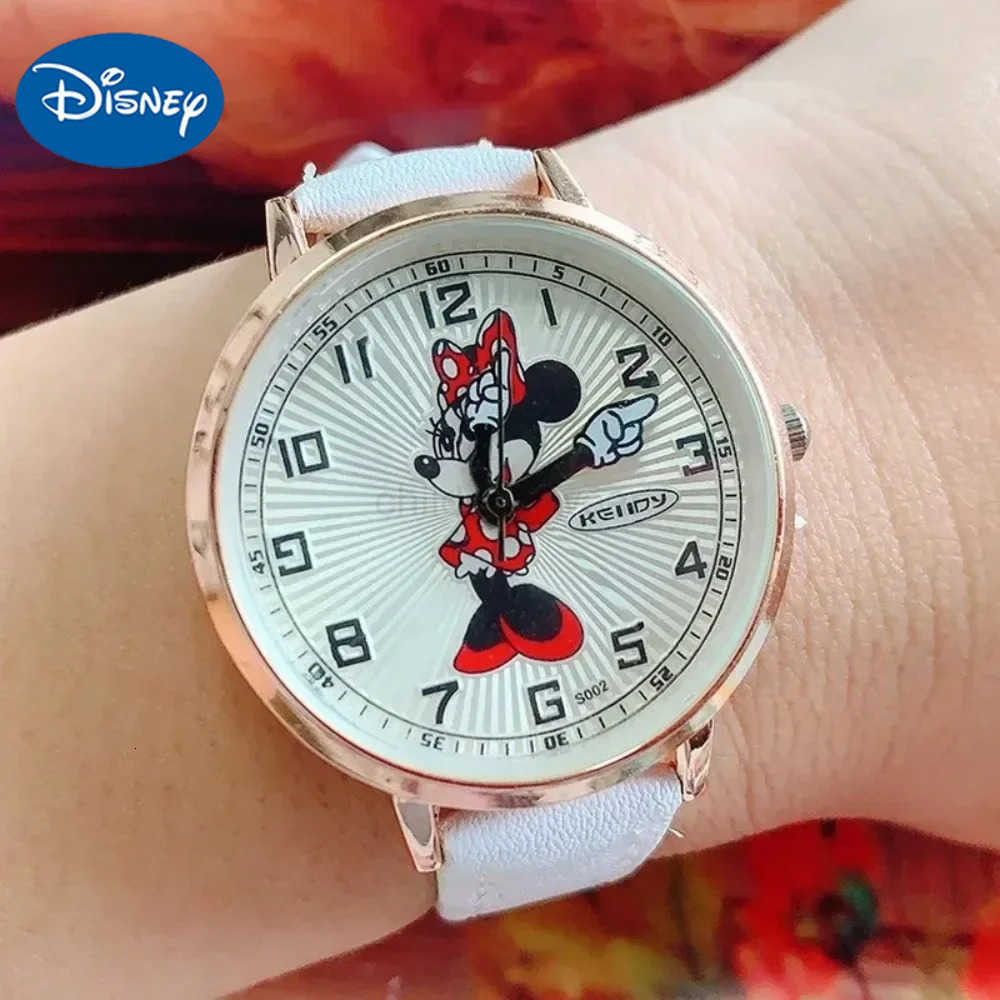 Disney Mickey Mouse Minnie Childrens Watches Fashion Cute Cartoon Quartz Watch Small Dial Wristwatch Ladies Dress Watch W20250716