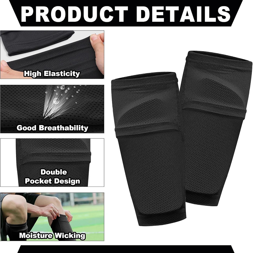 Loogdeel Sports Set Shin Guard Leg Cover Independent Pocket Anti-Drop Elastic Breathable Football Unisex Protective Gear 250715