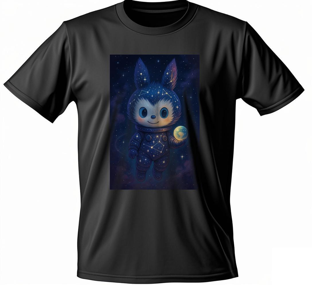 T-shirt with an image of cat and a moon in the sky T Shirts S-3XL Wed 81 i