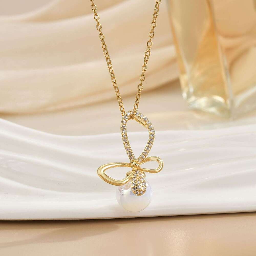 High-Quality Elegant Full Zircon Copper Micro-Inlaid Necklace For Women, Real Gold Plated Simple Internet Celebrity Exquisite Clavicle Chain Choker C2